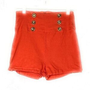 Toska Shorts Red With‎ Gold Buttons